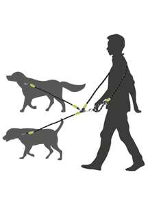 1pc Nylon Material 2-Way Glow-In-The-Dark Pet Leash, Double-Ended Dog Walking Leash Frees Up Hands For Jogging & Walking, Suitable For 2 Pets