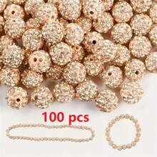 10/20/30/50/100 pièces Perle de strass plat en verre blanc de 10 mm, boule à facettes Disco, convient pour la fabrication de bijoux, bracelets DIY, colliers, boucles d'oreilles et travaux d'artisanat