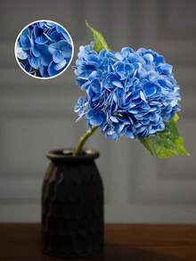 2pcs Real Touch Artificial Blue Hydrangea Stem Flower Centerpiece DIY Floral Decoration Wedding Table Decor Home Fake Hydrangea Premium Decor,Room Decor,Home Decor,Kitchen Decor,Wedding Decor,Table Decoration,Centerpieces,Office Decor,Garden Decor,Outdoor Decor - Multicolor - View 2