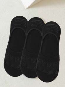 1/3/5/6双女款糖果色黑白纯色波西米亚风网眼防滑不掉跟透气针织面料日系学院风船袜隐形袜春夏百搭居家聚会通勤运动节日礼物。（无纸卡） - 彩色 - 查看 7