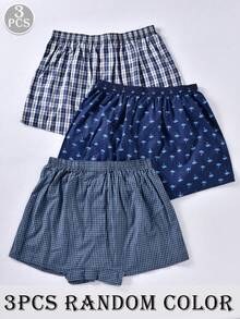 Random Pack Men's Elastic Waist Loose Pants - Blue - View 2