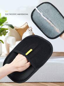 2pcs/1pc Pet Anti-Static Hair Removal Gloves, Cat Hair Remover Brush, Pet Hair Remover Roller For Clothes, Bedding, Sofa, Carpets - Pet Grooming Essential