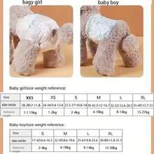 10/12pcs Disposable Dog Diapers, Unisex Pet Pads - Multicolor - View 3