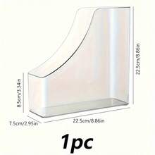 1 件透明亚克力桌面收纳架 - 文件整理器和杂志架，适用于办公文具用品、返校用品、学校用品