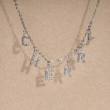1 chiếc vòng cổ chữ cái đầu bằng thép không gỉ và đá Cubic Zirconia tùy chỉnh theo phong cách tối giản thời trang, tông vàng ngắn, quà tặng cho bạn gái, mẹ, gia đình, bạn bè, con gái, lý tưởng cho lễ kỷ niệm, sinh nhật, trang phục hàng ngày, tiệc tùng, ngày của mẹ, ngày lễ tình nhân, tốt nghiệp, đám cưới, đen, bạc, vàng, phong cách, đầy màu sắc, cổ điển, đơn giản, unisex, giản dị, dễ thương, tùy chỉnh, cá nhân hóa, độc đáo, quà tặng lý tưởng cho anh ấy, quà tặng lý tưởng cho cô ấy, cô ấy, bạn trai, bạn gái, bố, mẹ, gia đình, bạn bè, cho lễ kỷ niệm, cho sinh nhật, cho lễ tốt nghiệp, cho vũ hội, cho bữa tiệc, trang sức thời trang tùy chỉnh, lãng mạn tinh tế, bạc phong cách - Bạc - Xem 7