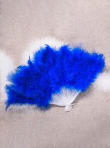 There Are Eight Colors To Choose From - Elegant Solid Color Feather Folding Fan, Women's Photo Prop, High-End Art Piece, Princess Role-Playing Prop, And Hand Fan.