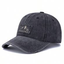 JZML 1pc Unisex Letter & Mountain Peak Embroidery Baseball Cap