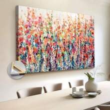 Extra Large Flourish Of Spring Canvas Wall Art - 1pc Framed Colorful Flowers Floral Classic Wrapped Canvas Ready To Hang For Home Decor