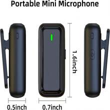 Micrófono inalámbrico de clip, compatible con smartphones iOS/Android, micrófono de grabación profesional con cancelación inteligente de ruido, perfecto para grabación de video, transmisión de juegos, entrevistas, vlogging, etc. - Micrófono multifuncional - Ver 9