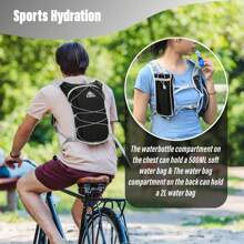Running Vest - Adjustable Unisex Reflective Vest With Phone Holder And Storage - Lightweight And Durable Running Backpack Alternative - Hydration Vest For Cycling Hiking Marathon(Only Backpack Without Bladder))