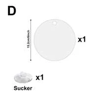 Compact Fog-Free Acrylic Shower Mirror With Suction Cup - Portable, Easy-To-Clean, Ideal For Travel & Gym, Perfect For Men Shaving & Women Makeup Application, 6"X4", Wall-Mount Or Handheld Use, Portable Beauty Tool|Sleek Acrylic Mirror| Acrylic Home Bathroom Decor Fall Decor Makeup Organizer Bathroom Accessories Back To School
