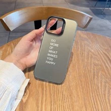 1 pièce Coque de téléphone en matériau IMD givré avec un design de lettrage motivationnel. Texture agréable à la peau, compatible avec 7/8, X/XR/XSMAX, 11, 12, 13PRO, 14, 14PROMAX, 15, 16, 16PROMAX, S25ULTRA, S24, S23, A53, A55, A54, A16, A15, A05, A06