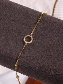 925er Sterling Silber Armband mit Cut Out Unendlichkeits-Herz-Anhänger, minimalistischer Luxus Alltagsschmuck als Geschenk für Liebste und beste Freundin