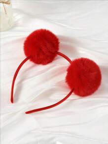 1pc Girls Pompom Decor Cute Headband For Party