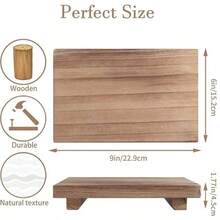 1pc Minimalist Wooden Stool Foot Rest, Wooden Soap Dish Rack With Tray And Stand Base, Farmhouse Style Tray, Bathroom Decor, Multipurpose Home Decor For Sink, Countertop, Bathroom, Living Room, Kitchen, Soap Dish, Plant Stand