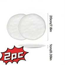 2pcs Set Elegant White Steak Dinner Plates, Beaded Ceramic, Restaurant & Home Use, Premium Breakfast Plates, Stylish Cake Plates, High-End Flatware