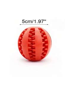 1 pieza Pelota de juguete para perro interactiva, pelota de goma masticable para perros pequeños, pelota de limpieza dental, alimentador de alimentos para mascotas, juguete de pelota de silicona
