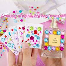 3/5/10pcs Storage Box Set + 50pcs Rabbit/Cat/Candy Mini Non-Adhesive Stickers, Acrylic Gem Decorative Diamond Stickers, DIY Multi-Color Mini Gem, Princess Reward, Creative Crafts - Multicolor - View 9