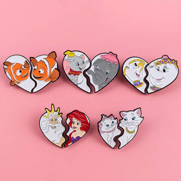 Disney 1 pieza Exquisito broche esmaltado de Disney - Insignia encantadora para mochilas y ropa, accesorios escolares y de oficina, camisas, chaquetas, joyería, Navidad, Halloween