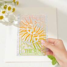 1/9 pieza(s) Pegatina para ventana con atrapasoles, Elementos del dios sol, diosa luna, Pegatina para ventana con atrapasoles, Película de arcoíris de vidrio esmerilado decorativo para ventana, Pegatina para ventana con electricidad estática no pegajosa, Pegatina de arcoíris anti-colisión de pájaros, Reutilizable, Pegatina de arte para ventana de oficina en el hogar, Decoración de pared, Pegatina personalizada