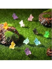 Party Favor, DIY Item, Mini Resin Dog Ornaments, Colorful Glowing Dogs Used For Aquarium, Garden, Miniature Landscape, Toy House, Planter Pot Decor, New Year Gift, Holiday Present