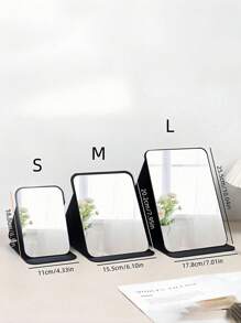 1PC Foldable Makeup Mirror, Dressing Table Makeup Mirror, Convenient Storage And Space Saving, Suitable For Bathroom, Student Dormitories, Dressing Table Bathroom Accessories Home Bathroom Decor Fall Decor Makeup Organizer Back To School