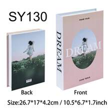 3/2/1件組仿真書裝飾品，時尚居家風格，高級房間裝飾，辦公桌擺飾，硬紙板材質（不可開啟），適用於客廳裝飾、桌面裝飾、房間裝飾、家居裝飾，多種節日禮物 - 彩色 - 查看 8