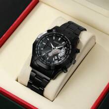 Men's Watches Top Brand Luxury Fashion Casual Men's Date Quartz Watch Stainless Steel With Personalized Roman Scale Dial Round Hands Men's Clock Party Wedding Gift Beach Vacation Valentine's Gift