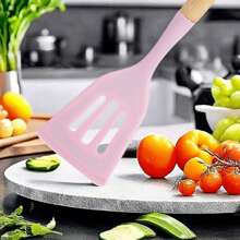 19pcs Silicone Kitchen Utensil Set With Wooden Handles, Heat-Resistant Non-Stick Cooking Tools, Includes Elegant Knives And Storage Organizer- Easy Cooking & Cleaning For Home And Kitchen Light Green
