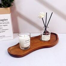 Bandeja con forma de cacahuete de madera de paulownia estilo granero, bandeja de madera natural multiusos, apta para aperitivos, pan, pasteles, postres, café, frutas, decoración de mesa de café, utensilios de cocina, excelente para cumpleaños, fiestas, bodas