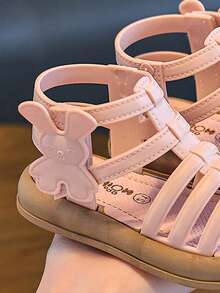 A Pair Of Spring And Summer New Fashionable Roman Sandals For Children, High Top Children's Slippers - Pink - View 7