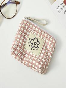 New Compact Women Wallet, Portable Chic Coin Purse, Card Holder, Lipstick Case, Charger Organizer, Bluetooth Earphone Pouch