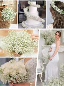 60/12/6/Pcs Luxury Artificial Baby's Breath Bouquet, Realistic Artificial Flowers, Suitable For Home Decoration, Suitable For Weddings, Wedding Supplies, Wedding Decorations, Artificial Decorations, Etc., Multi-Functional Table Display Artificial Flowers, Decorative Artificial Flowers, Used To Decorate Weddings, Mother's Day, Graduation Ceremonies - Multicolor - View 10