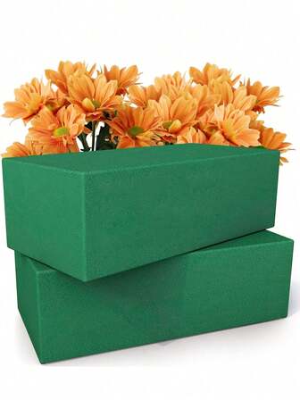 1/2/6/8/10/20块装，尺寸：5.51英寸 x 3.14英寸 x 1.77英寸 - 干湿两用花泥砖，绿色聚苯乙烯泡沫块，适用于插花、植物装饰和工艺品制作，春季插花和手工制作。适用于花店插花、DIY花束、婚礼装饰、花园装饰、客厅装饰、房间装饰和派对装饰。也适用于婚礼装饰、婚礼用品和情人节。