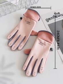 1 Cặp Găng tay lót nhiệt dành cho nữ mùa thu đông, chống gió, ấm áp, chống trượt, màn hình cảm ứng, chống nước, thích hợp để đi xe đạp/đạp xe - Nhiều màu - Xem 6