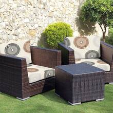 1pc Printed Stretch Sofa Pillow Cover, Outdoor Cushion Cover, Sofa Seat Cover, Flexible Chair Pad Cover, Porch Patio Furniture Protector