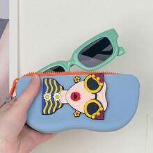 1pc A Silicone Glasses Case For Storage, Featuring A Handle For Hanging, Suitable For Travel And Portable Use. It Is Waterproof And Shockproof, Designed To Keep Glasses And Regular Glasses Dust-Free,Ideal Fashion Glasses Storage Accessories