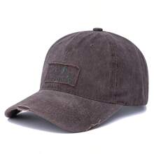 JZML 1pc Unisex Letter & Mountain Peak Embroidery Baseball Cap
