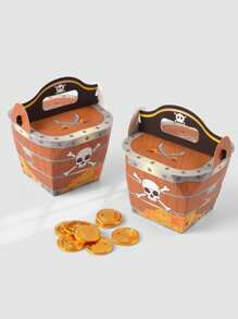 5/10/20 szt. Skrzynia skarbów pirackich Czaszka Pudełka prezentowe, Pudełka prezentowe skarbów, Organizer do przechowywania wypieków, Dekoracja biurka, Przechowywanie na biurku, Pudełko prezentowe na kampus