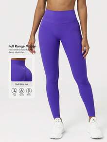 Sodalemon Women'S Seamless Yoga Pants, Fitness Exercise Butt Lifting Sport Leggings Tights - Purple - View 3