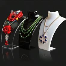 1 pièce/2 pièces/3 pièces Support d'affichage de bijoux en acrylique, boucles d'oreilles, bracelets, colliers, pendentifs et porte-bijoux, plusieurs couleurs disponibles