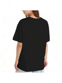 Bianca Belair EST Of WWE T-Shirt -Versatile Basic T-Shirts,Breathable & Moisture-Wicking T-Ghirt,Premium Heavyweight Tee,Ideal For Holidays Such As Christmas, Halloween, New Year's Day, And Friday The New Year. Plus Size Women's Christmas Costumes And Christmas Pajama Sets Are Also Avaailable. - 黑色 - 查看 3
