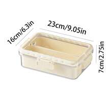 1 件创意香料收纳盒带盖，厨房隔间调味盒，适用于冰箱，密封防止异味混合