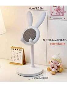 2 pièces Support de téléphone portable mignon en forme de lapin, support de bureau universel pour diffusion en direct et cours en ligne, support pliable et ajustable pour regarder la télévision, support de chevet portable