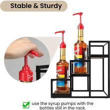 3 Tier Coffee Syrup Rack For 12 Bottles Syrup Syrup Holder Stand Coffee Station Storage Shelves Syrup Wine Dressing Kitchen - 3-Tier - View 3