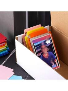 Séparateurs de cartes de collection pour boîte de rangement, diviseurs de pages de cartes multicolores, 10 couleurs de séparateurs de cartes avec onglets, cartes de séparation en plastique pour bureau, jeux de cartes, cartes sportives, cadeau d'Halloween et de Noël - Multicolore - Voir 6