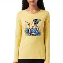 1 pièce/2 pièces/3 pièces Autocollants de transfert thermocollants de lady de l'ère jazz, convient pour les oreillers, sacs à dos, t-shirts, sacs en canevas, sweat-shirt à capuche, vêtements personnalisables, jeans