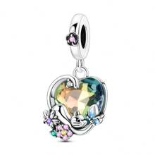 1 Stück mystische Serie Silber farbiges Emaille Charm original Armband Halskette DIY Herstellung Perlen Anhänger, ideal für kosmische Partys, astrologie-bezogene Veranstaltungen und tägliches Schmuckdesign - Unisex