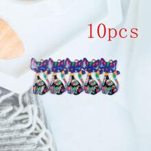 Set de 5 piezas/10 piezas Colgante de gato elegante de aleación, en múltiples colores, adecuado para la fabricación de joyas, decoración de collares, manualidades DIY, llaveros