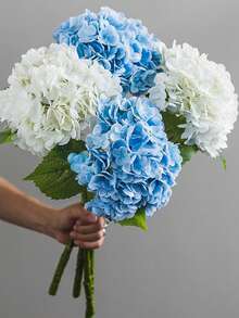 2pcs Real Touch Artificial Blue Hydrangea Stem Flower Centerpiece DIY Floral Decoration Wedding Table Decor Home Fake Hydrangea Premium Decor,Room Decor,Home Decor,Kitchen Decor,Wedding Decor,Table Decoration,Centerpieces,Office Decor,Garden Decor,Outdoor Decor - Multicolor - View 10